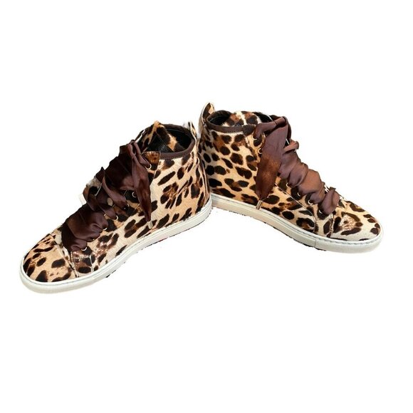 Di Beatrice Leopard Print Ankle Boots Booties High Top Sneakers Shoes Size 6.5 - Picture 14 of 14